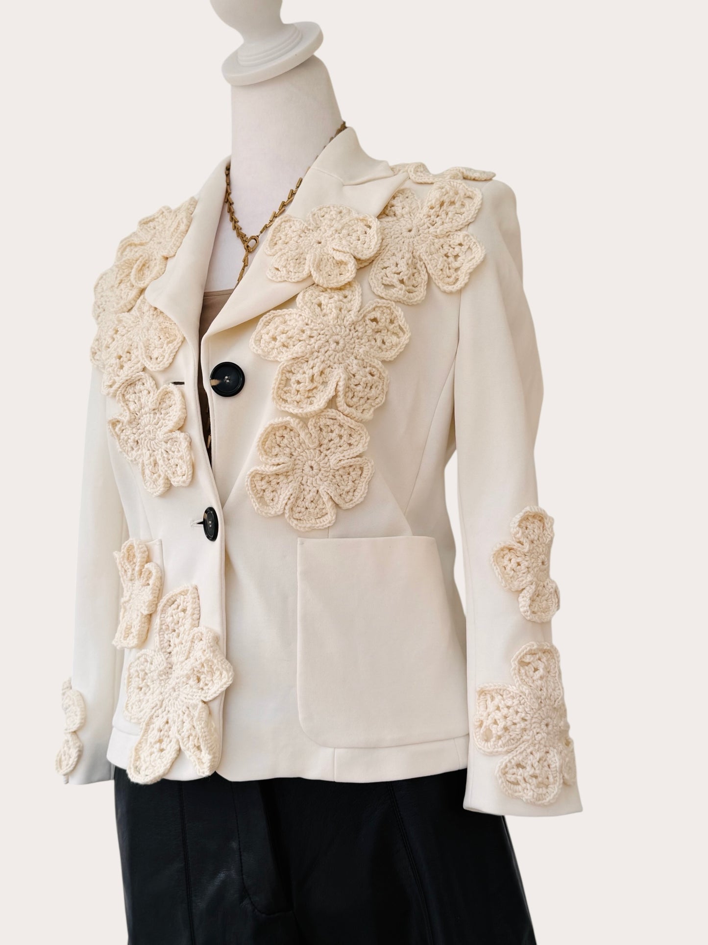 Ivory Blossom Blazer