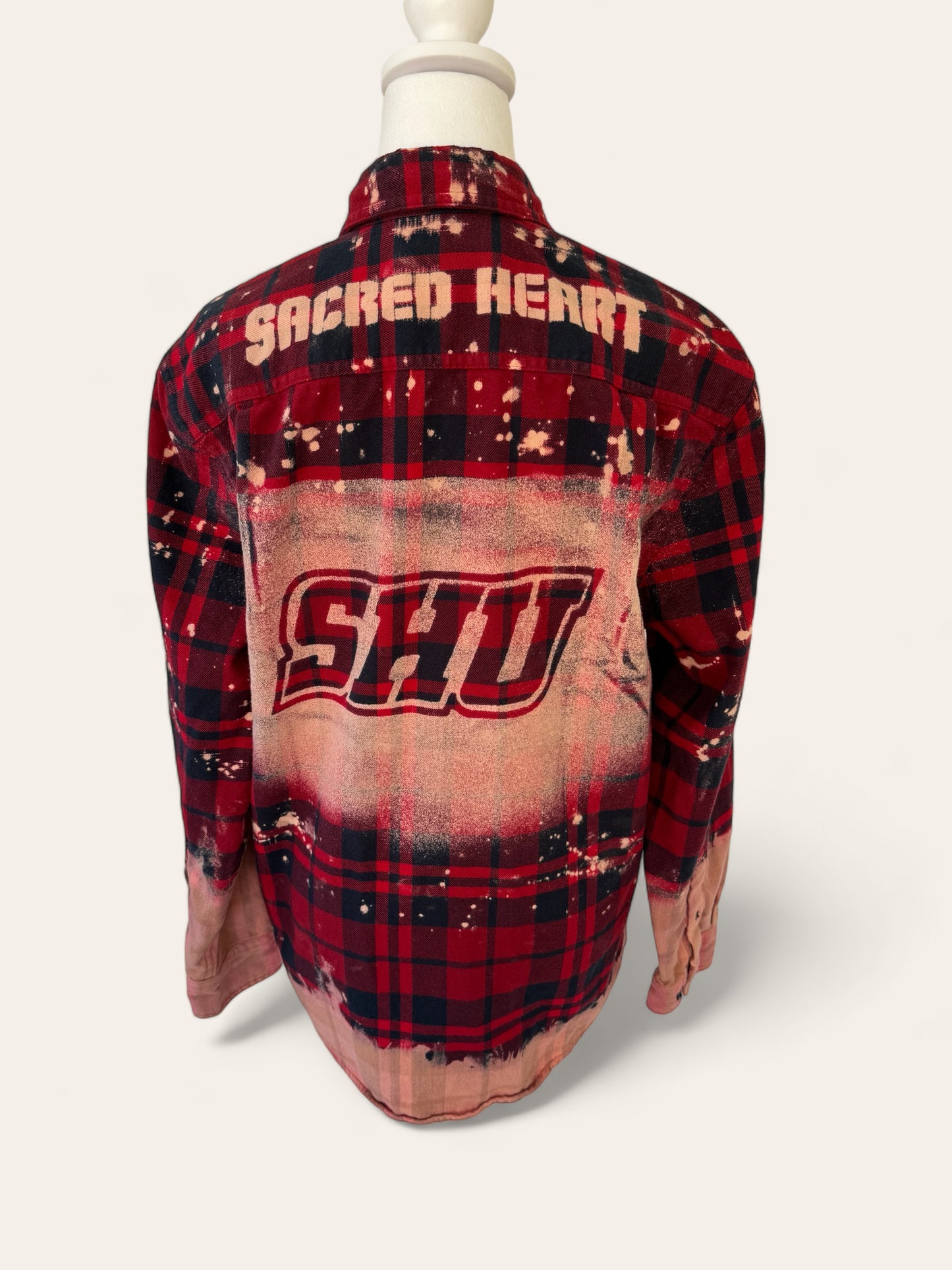 Sacred Heart University Bleach Logo Flannel