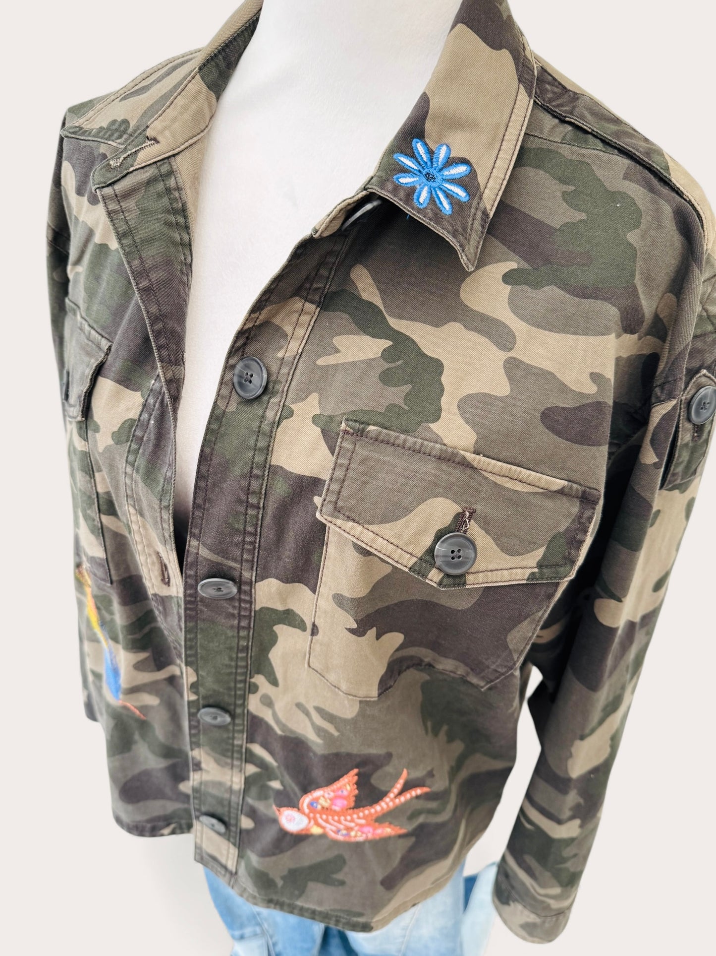 Camo Nature Embroidered blazer