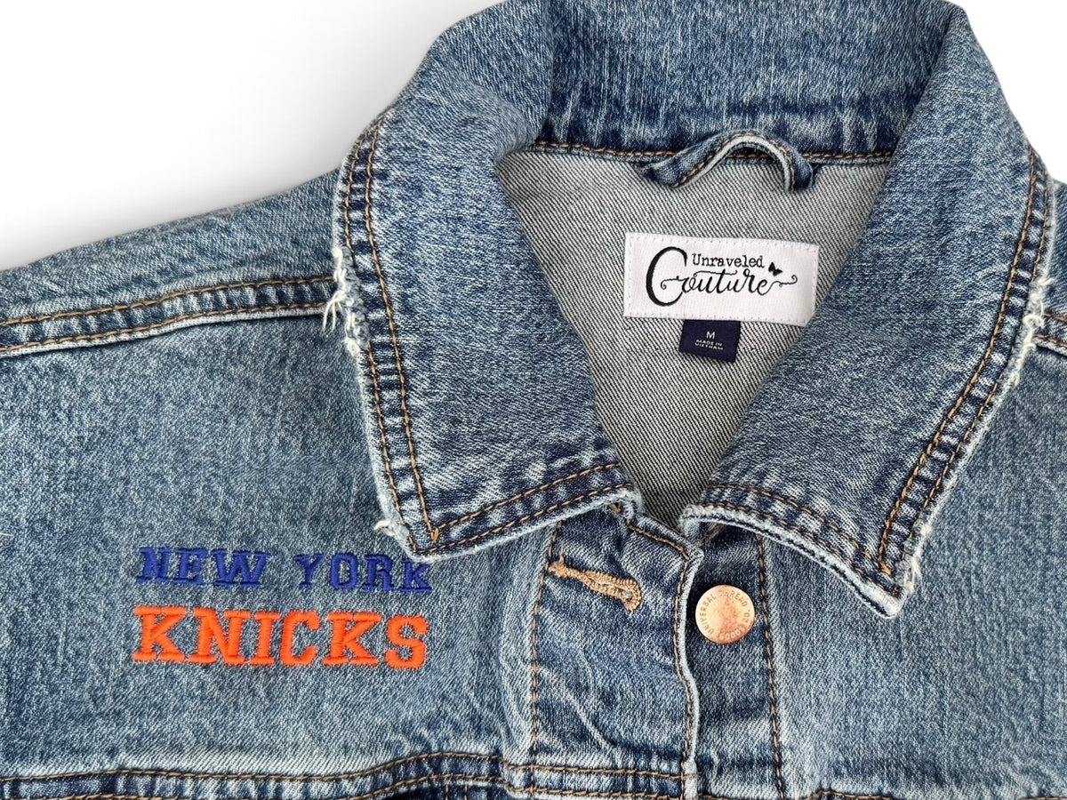 Upcycled Crochet Sleeve Knicks Jacket