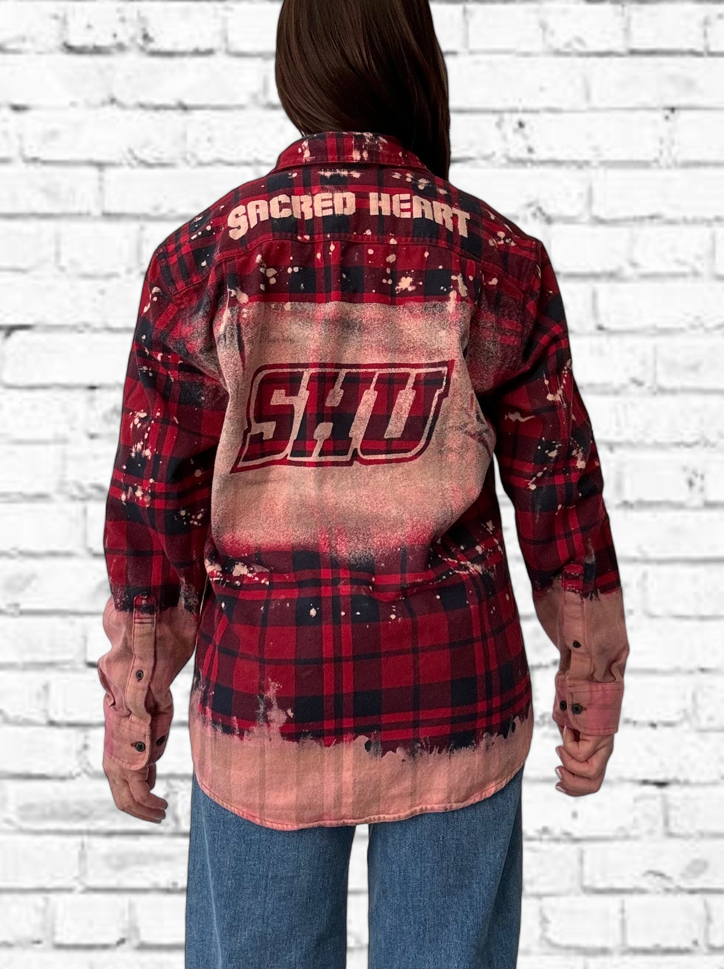 Sacred Heart University Bleach Logo Flannel