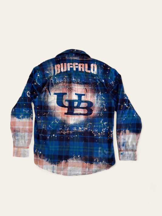 University of Buffalo Bleach Logo Flannel