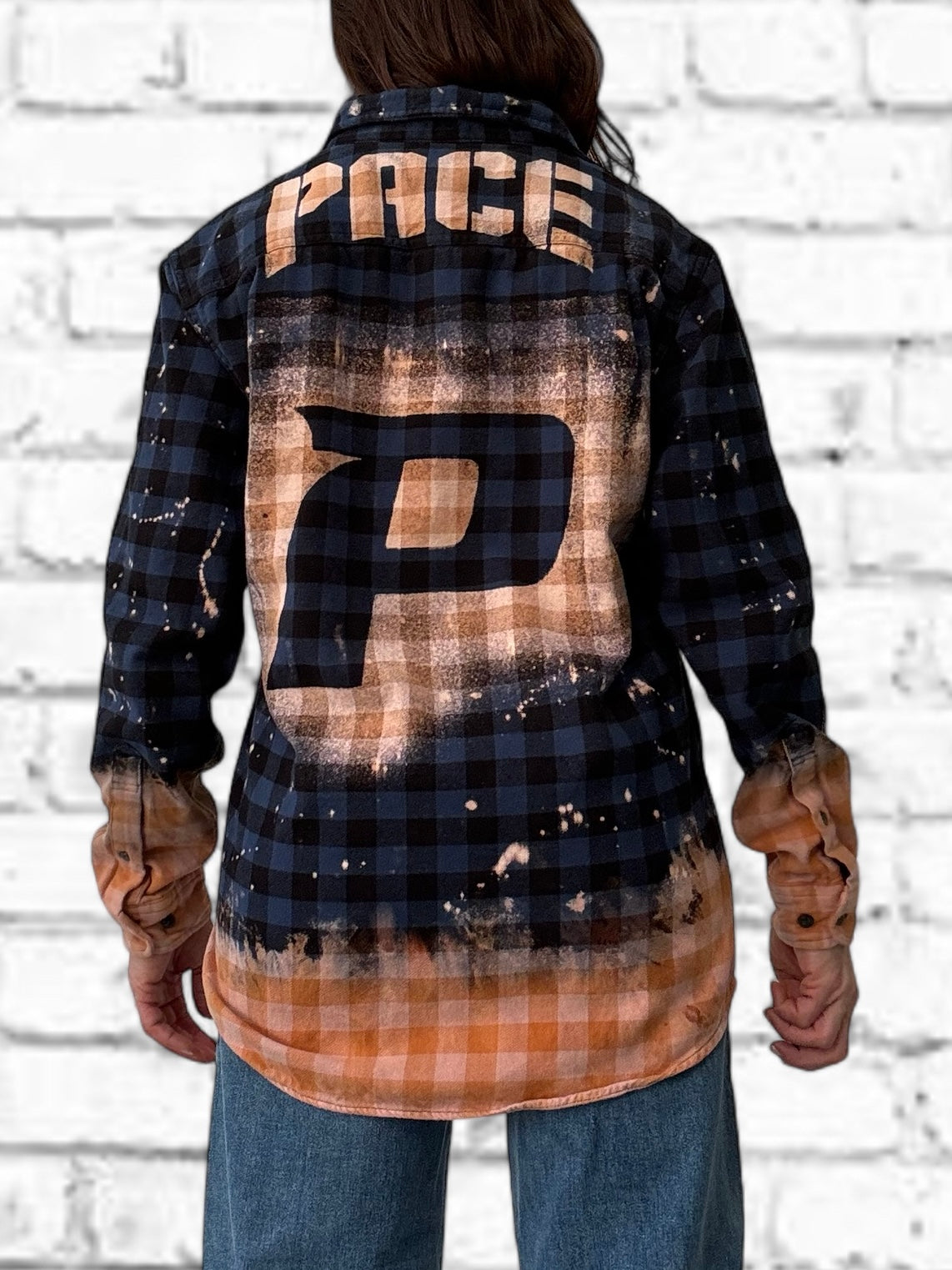 Pace University Bleach Logo Flannel