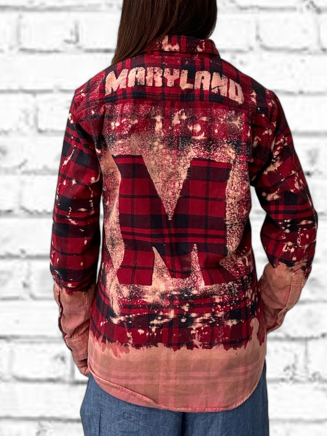 University of Maryland Bleach Logo Flannel