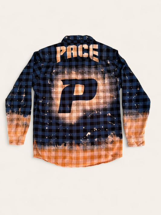 Pace University Bleach Logo Flannel