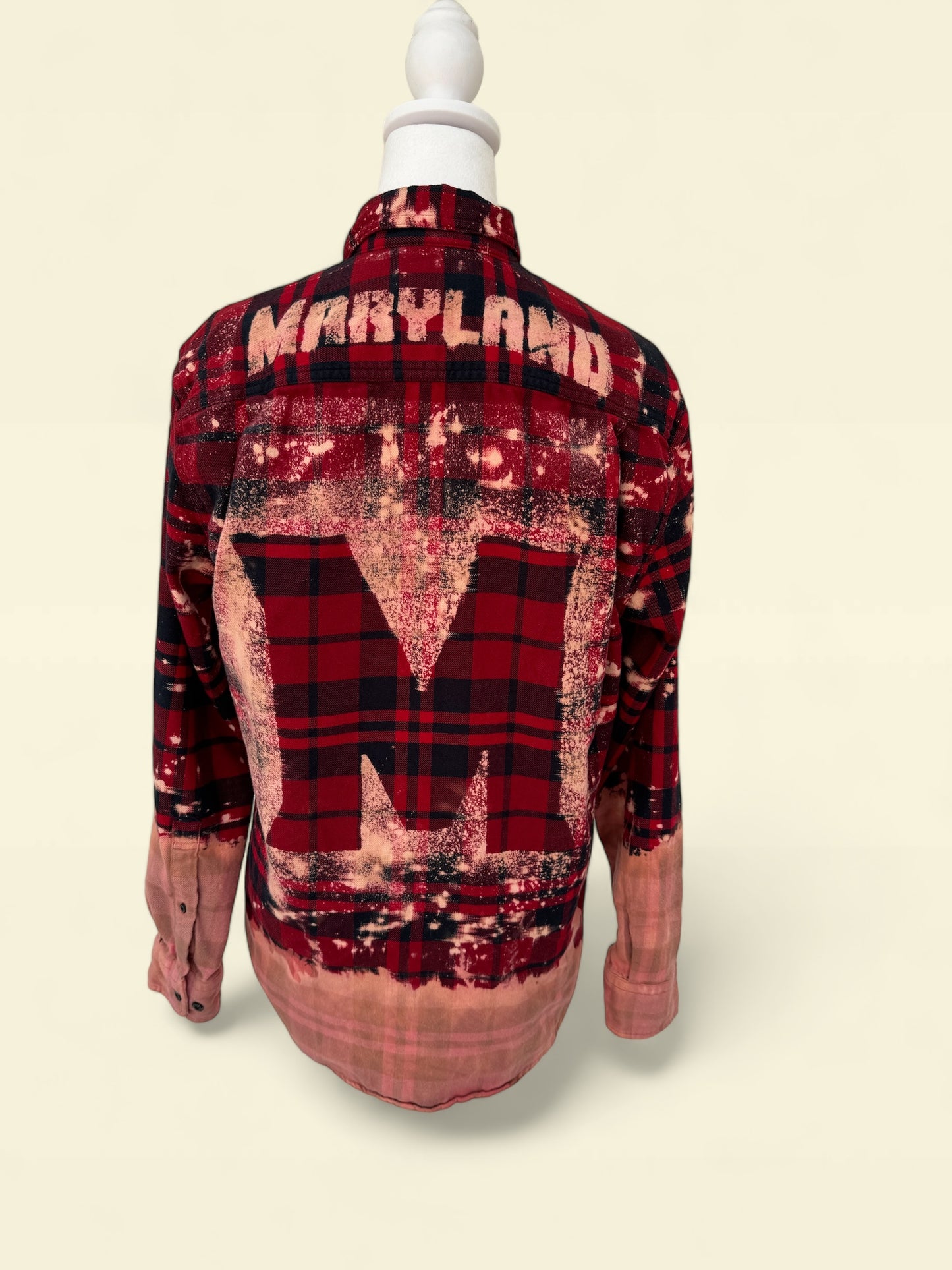 University of Maryland Bleach Logo Flannel